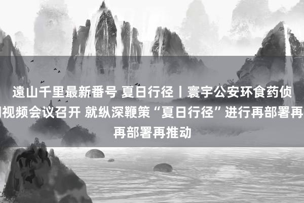 遠山千里最新番号 夏日行径丨寰宇公安环食药侦部门视频会议召开 就纵深鞭策“夏日行径”进行再部署再推动