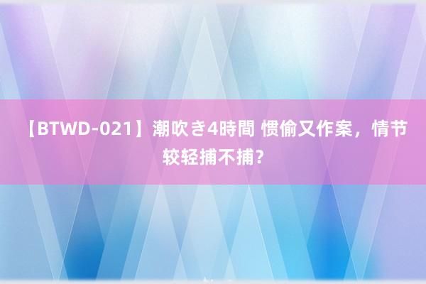 【BTWD-021】潮吹き4時間 惯偷又作案，情节较轻捕不捕？