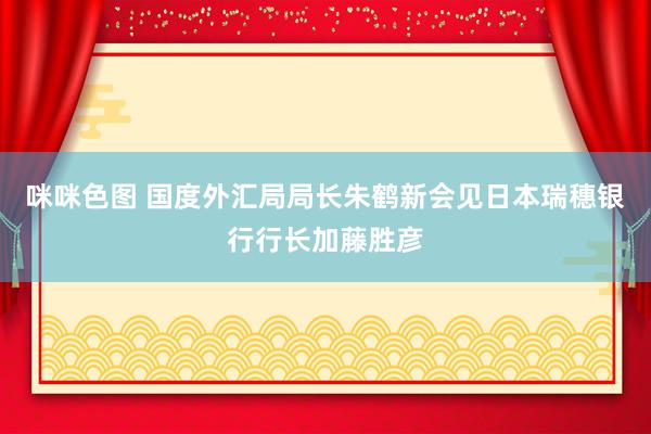 咪咪色图 国度外汇局局长朱鹤新会见日本瑞穗银行行长加藤胜彦