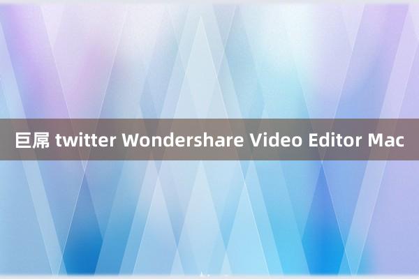 巨屌 twitter Wondershare Video Editor Mac