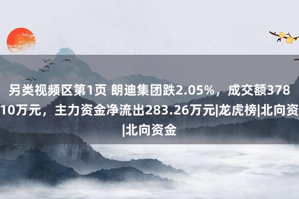 另类视频区第1页 朗迪集团跌2.05%，成交额3782.10万元，主力资金净流出283.26万元|龙虎榜|北向资金