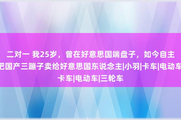 二对一 我25岁，曾在好意思国端盘子，如今自主创业，把国产三蹦子卖给好意思国东说念主|小羽|卡车|电动车|三轮车